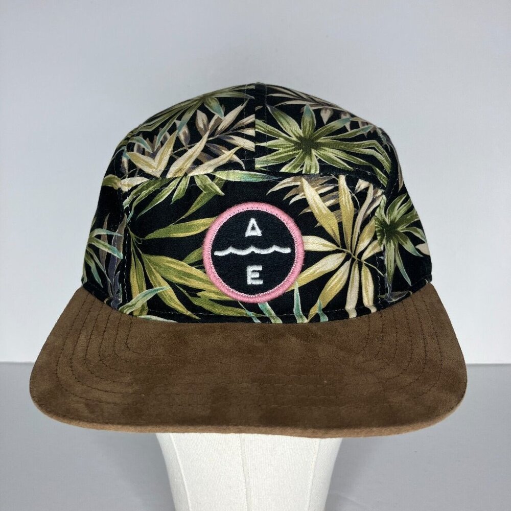 American Eagle 5 Panel Leaf Print Adjustable Hat